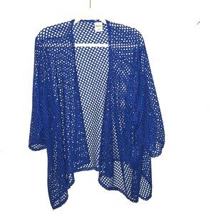 Blair Stretchy Mesh Royal Blue Coverup 3XL